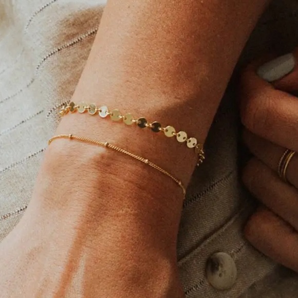 🔵𝟲𝟱%𝗢𝗙𝗙 𝗯𝘂𝗻𝗱𝗹𝗲𝘀 𝟯+🔵 NEW Thin Beaded Chain Stainless Steel Bracelet - Picture 14 of 16